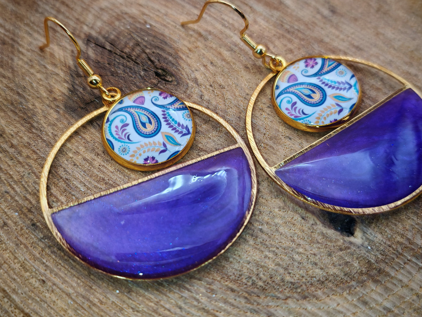 Boucles d’oreilles – Harmonie violette