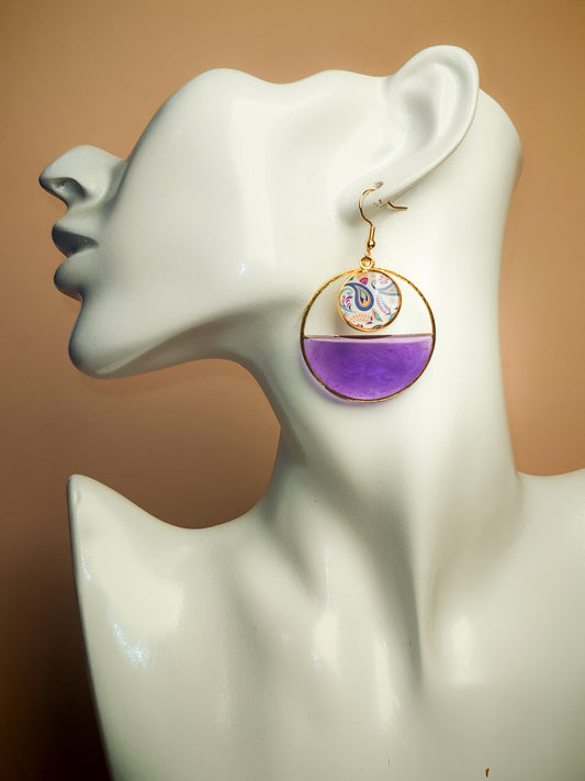 Boucles d’oreilles – Harmonie violette