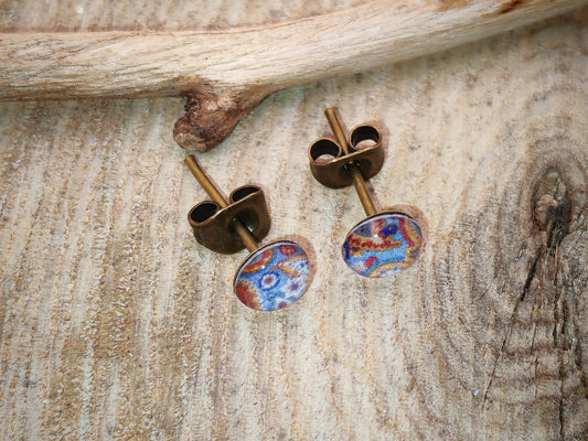 Clous d'oreilles – Paisley irisé