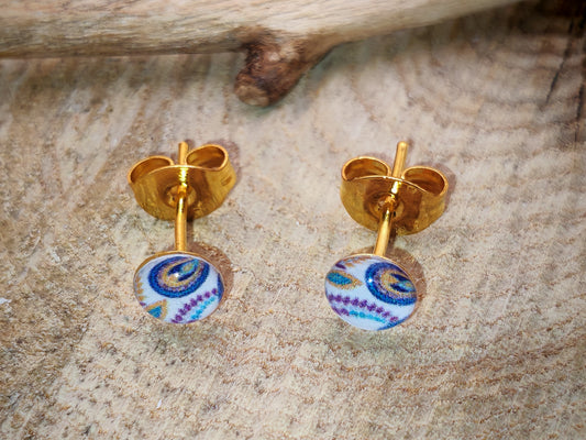 Clous d'oreilles – Spirales colorées