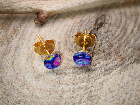 Clous d’oreille – Tourbillon paisley vibrant
