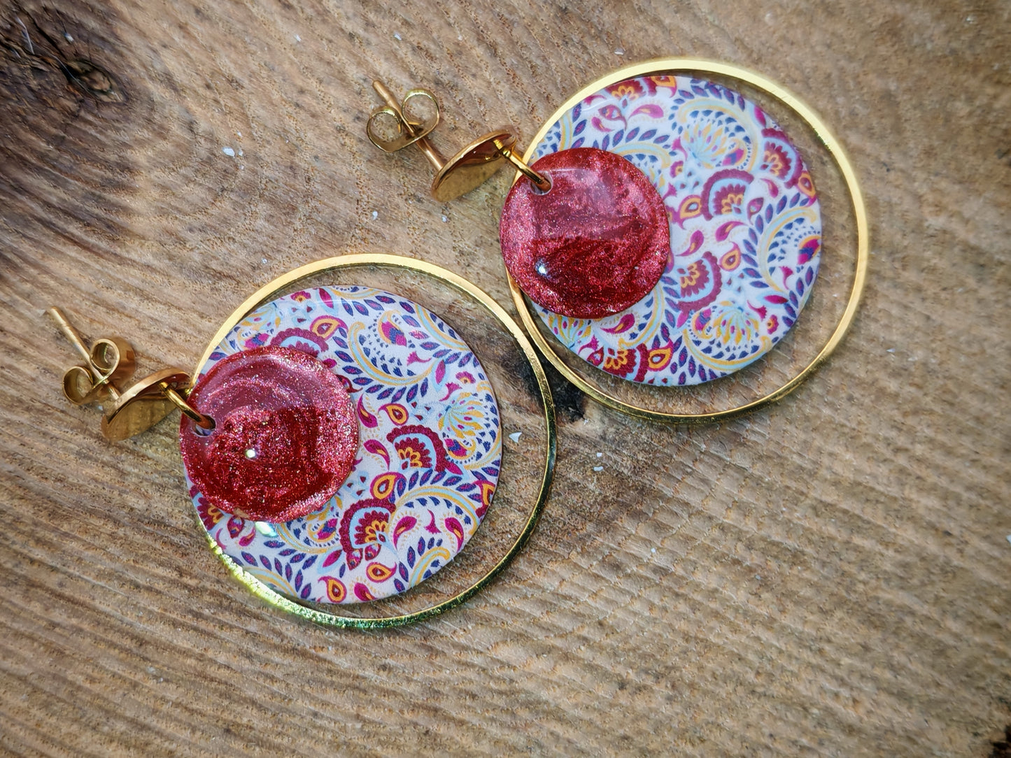 Boucles d’oreilles – Cachemire lumineux