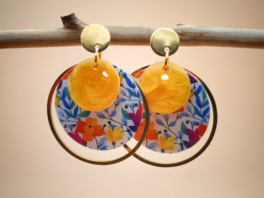 Boucles d’oreilles – Éclat floral solaire