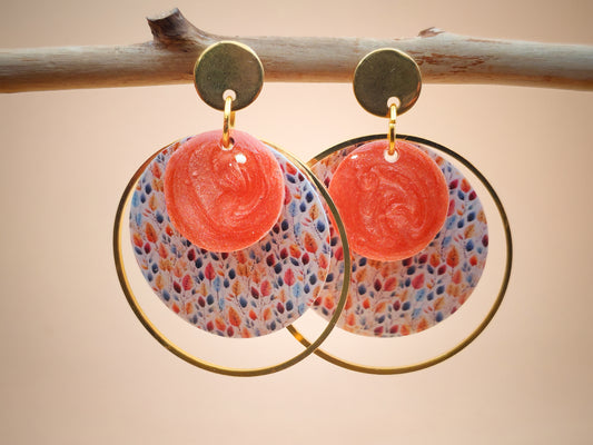 Boucles d’oreilles – Pluie de feuilles colorées