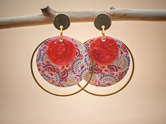 Boucles d’oreilles – Cachemire lumineux