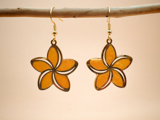 Boucles d’oreilles – Fleur solaire en éclat doré