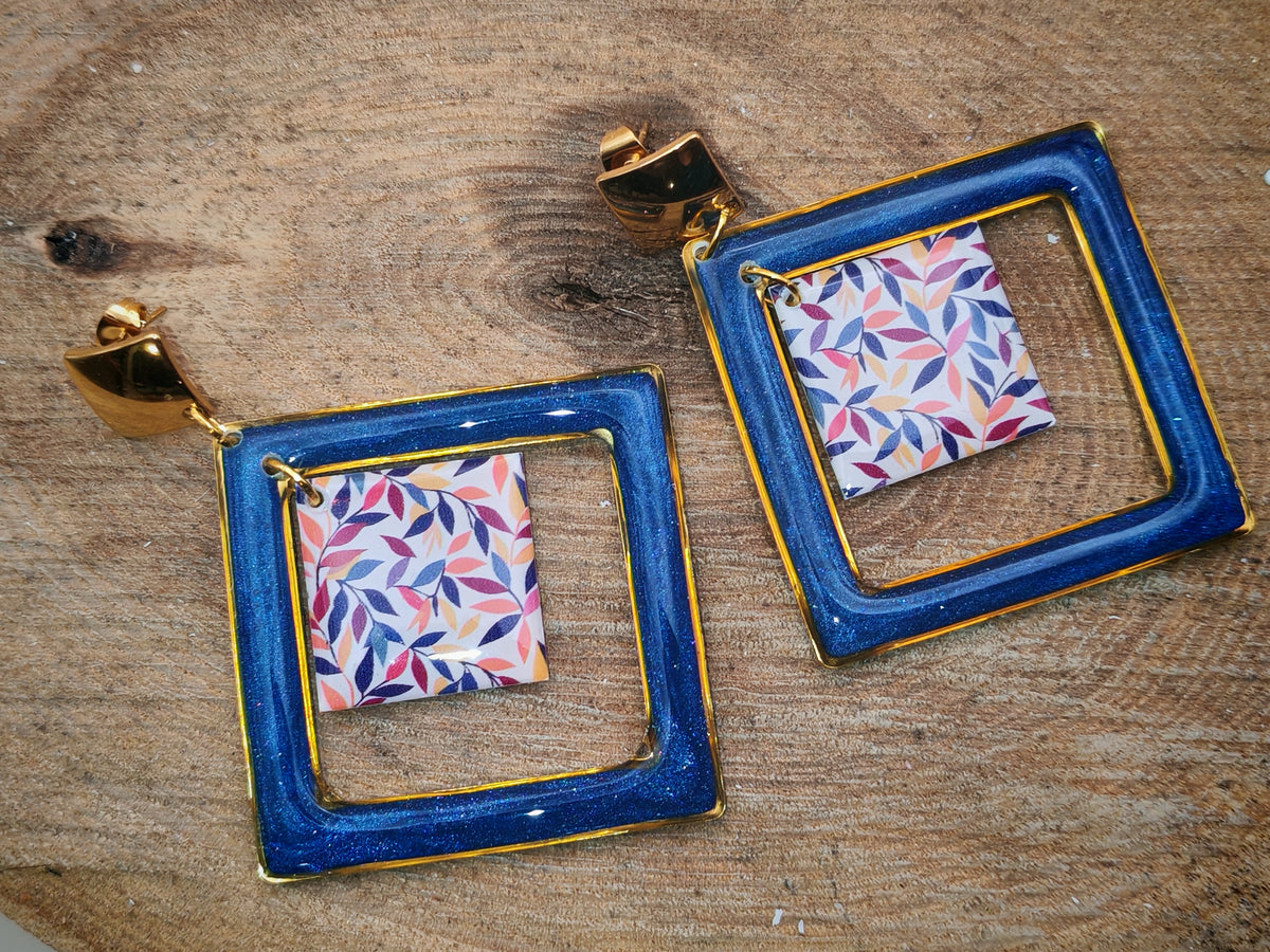 Boucles d’oreilles – Feuilles d’Aquarelle