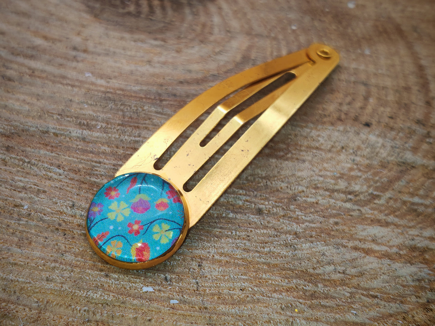 Barrette – Jardin turquoise