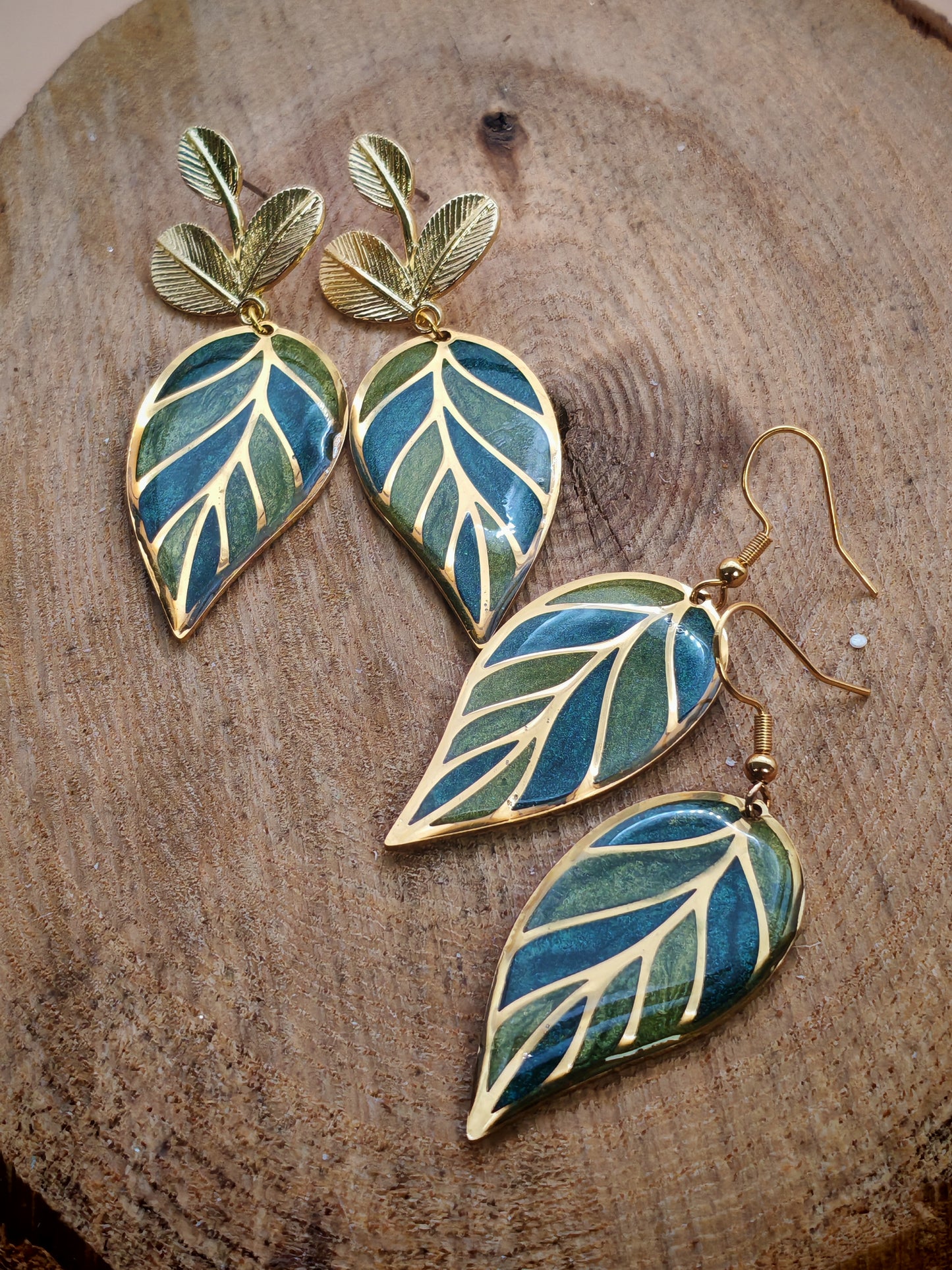 Boucles d'oreilles – Feuilles de forêt enchantée