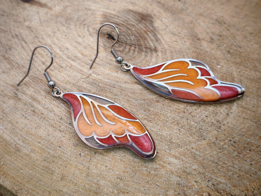 Boucles d’oreilles – Feuilles d’Ambre