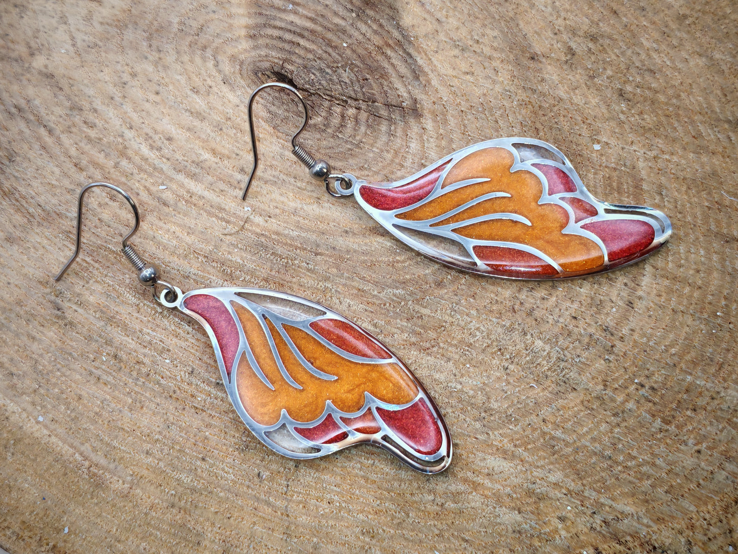 Boucles d’oreilles – Feuilles d’Ambre