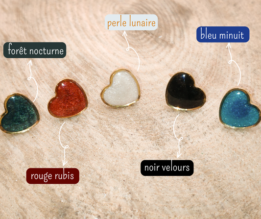 Clous d’oreilles – Cœurs scintillants