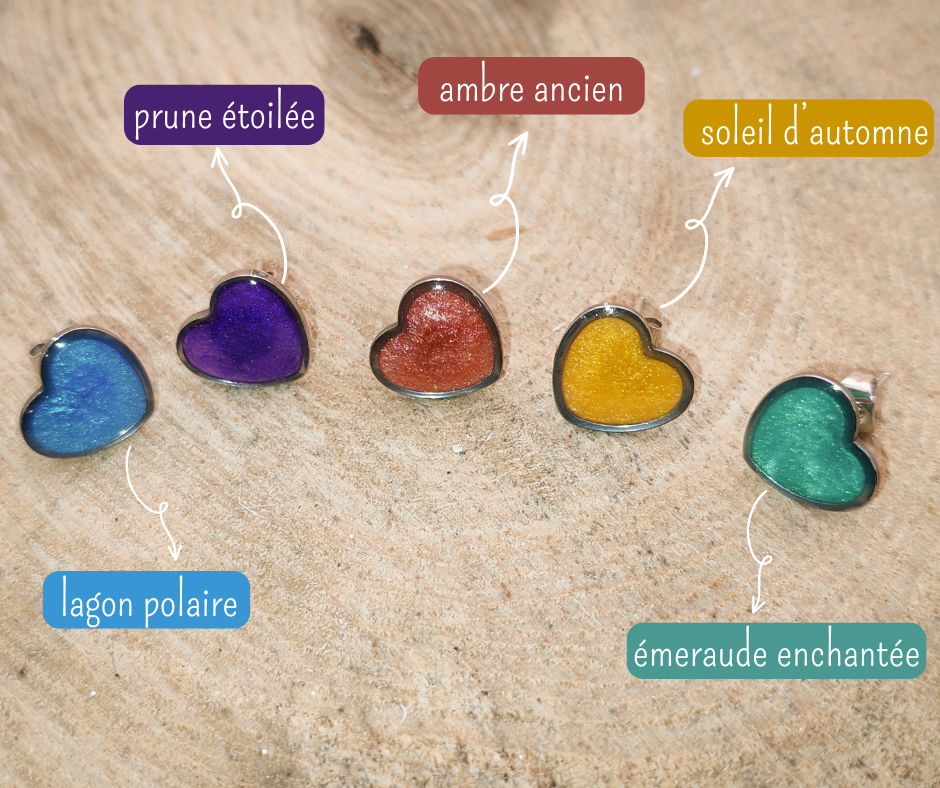 Clous d’oreilles – Cœurs scintillants