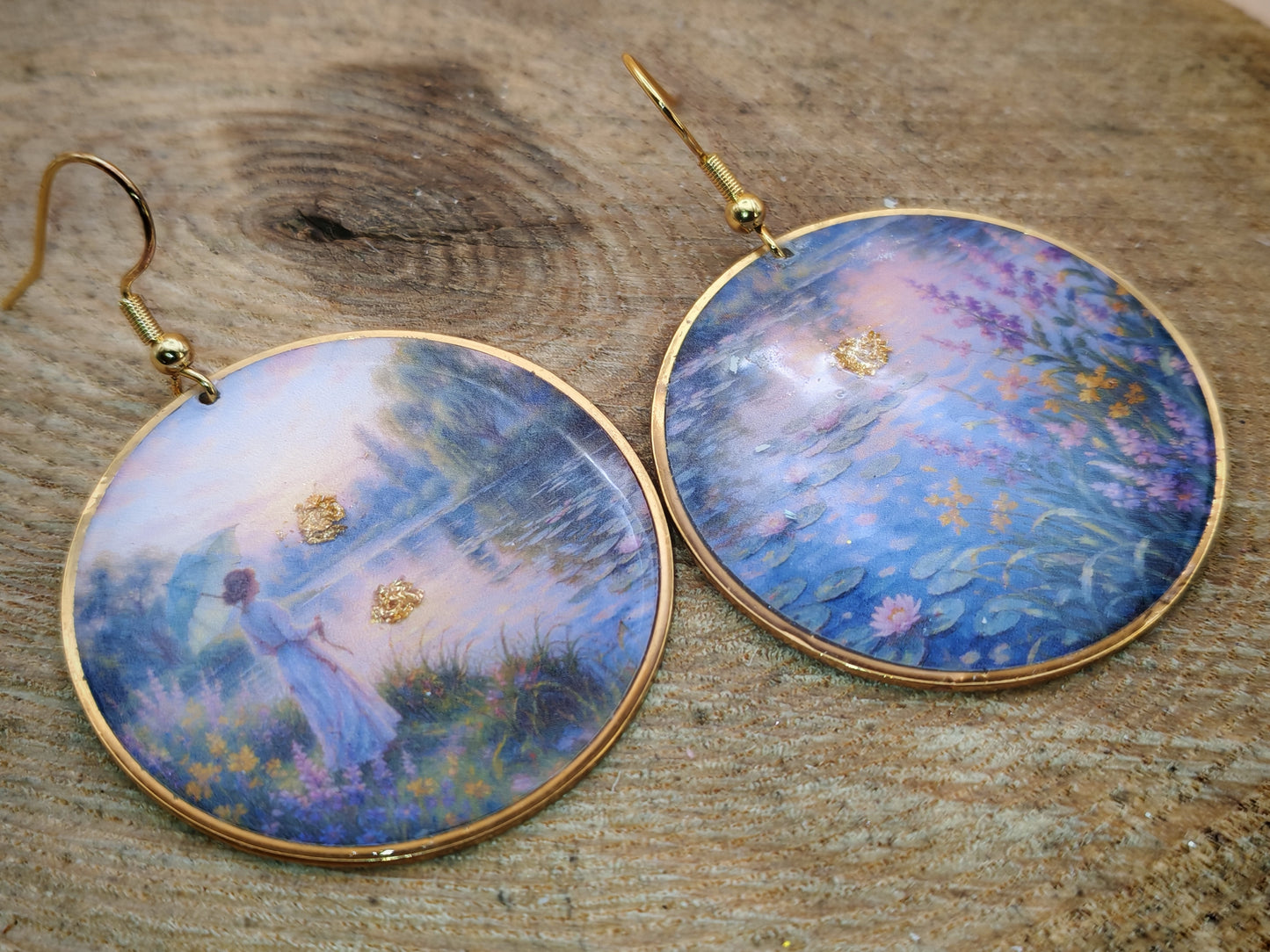 Boucles d’oreilles Monet – Crépuscule sur les Nymphéas