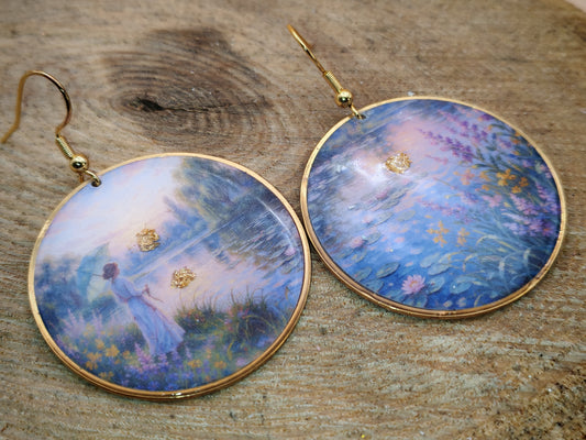 Boucles d’oreilles Monet – Crépuscule sur les Nymphéas