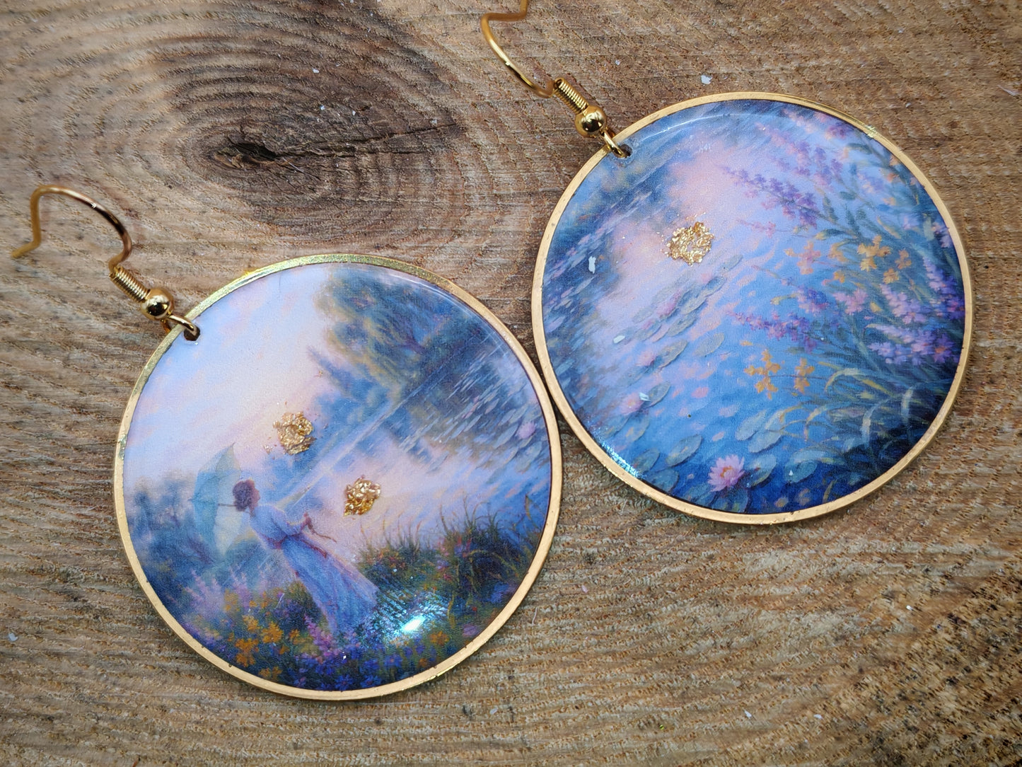 Boucles d’oreilles Monet – Crépuscule sur les Nymphéas