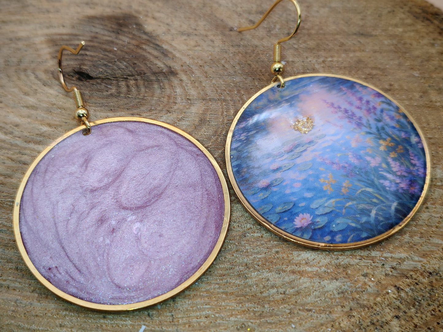 Boucles d’oreilles Monet – Crépuscule sur les Nymphéas
