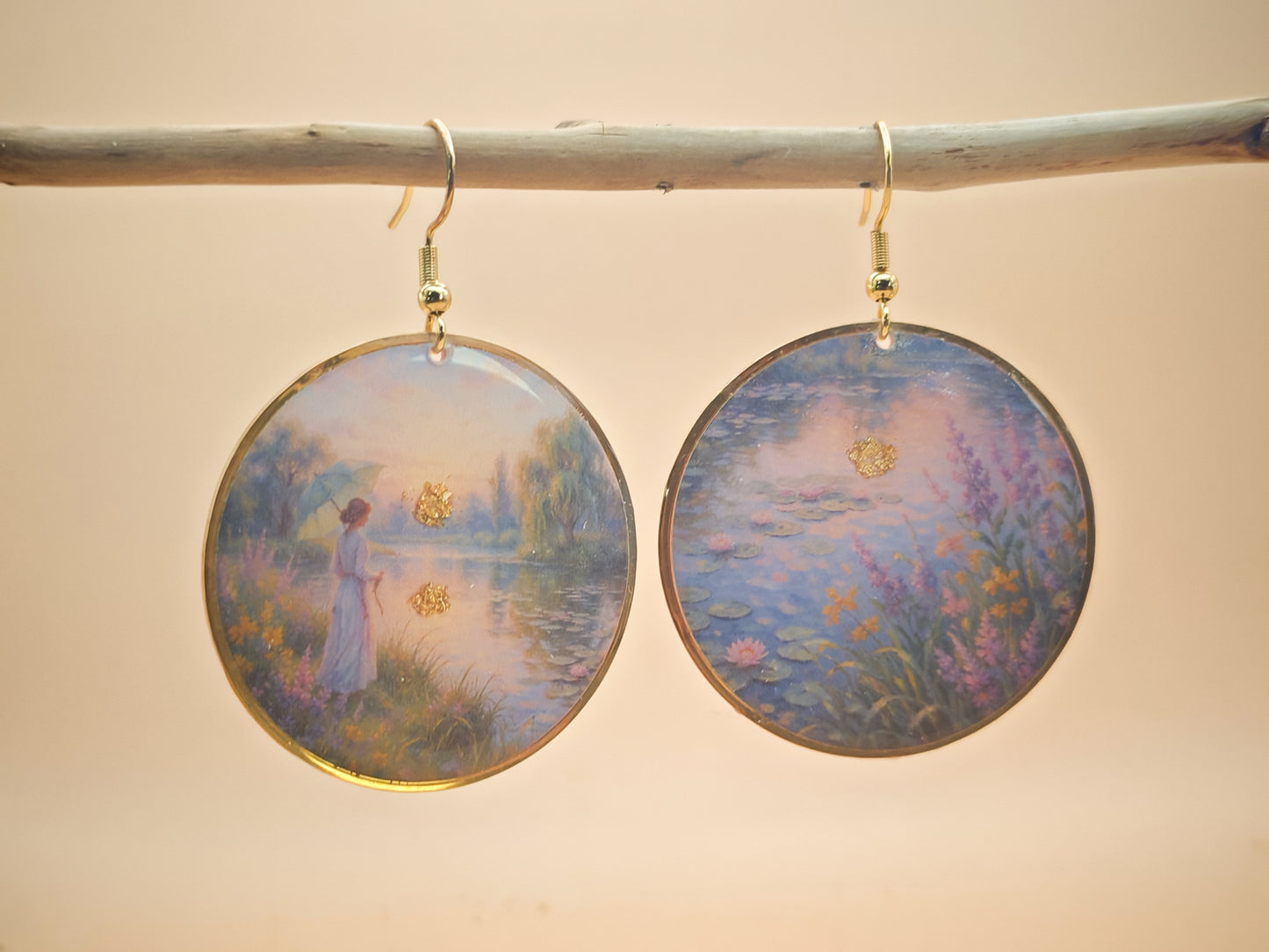 Boucles d’oreilles Monet – Crépuscule sur les Nymphéas