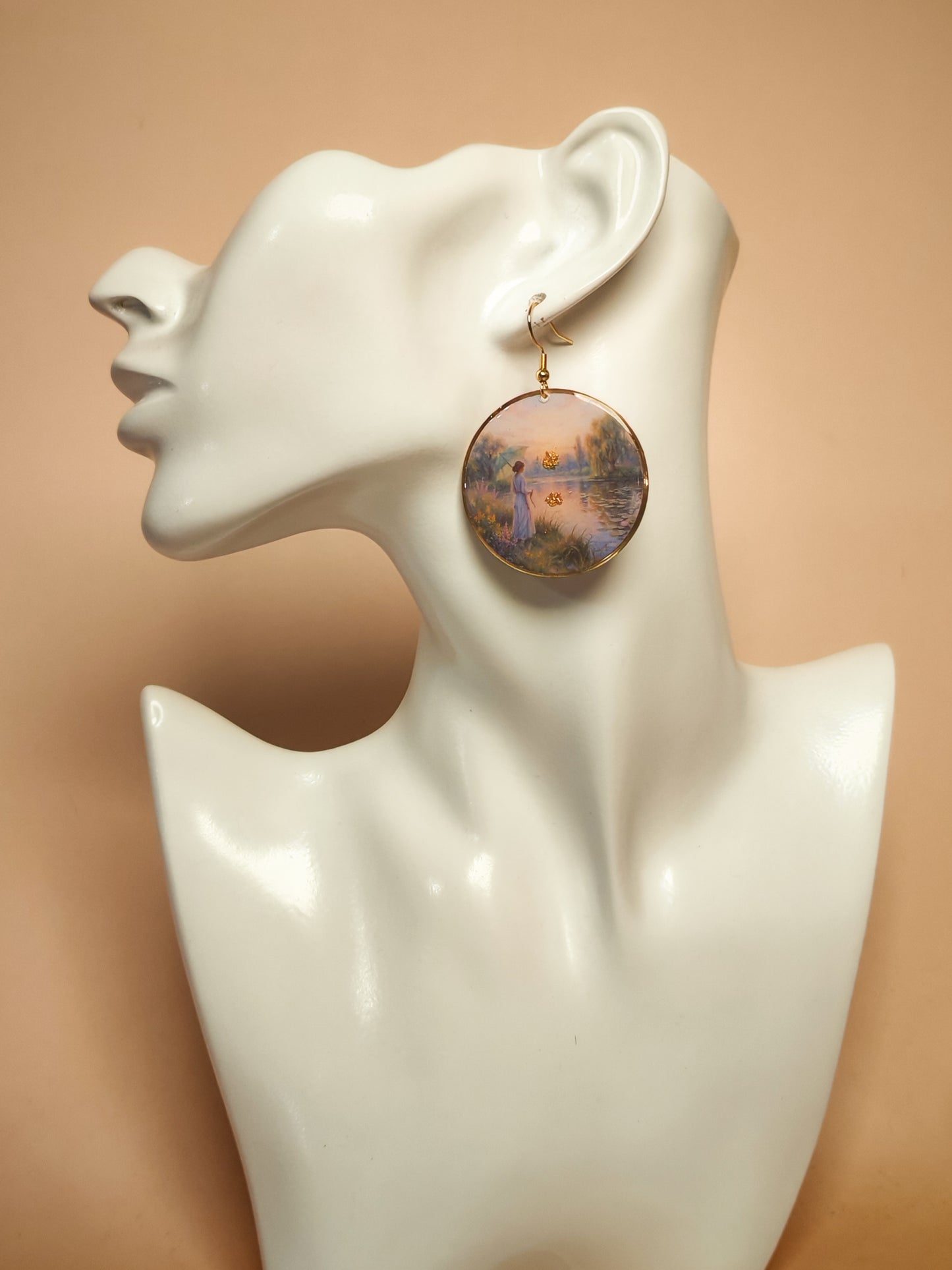 Boucles d’oreilles Monet – Crépuscule sur les Nymphéas
