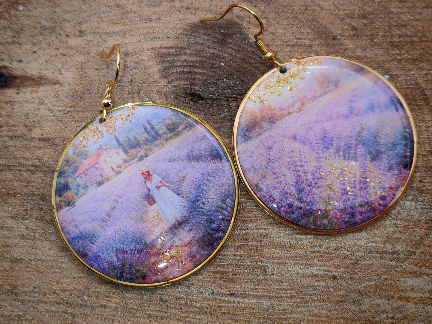 Boucles d’oreilles Monet – Champs de Lavande