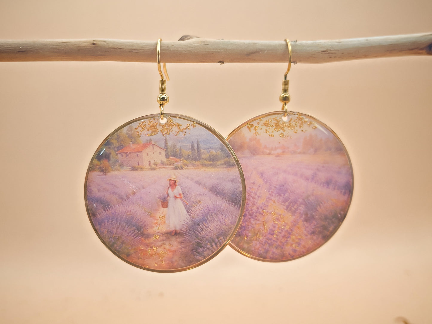 Boucles d’oreilles Monet – Champs de Lavande