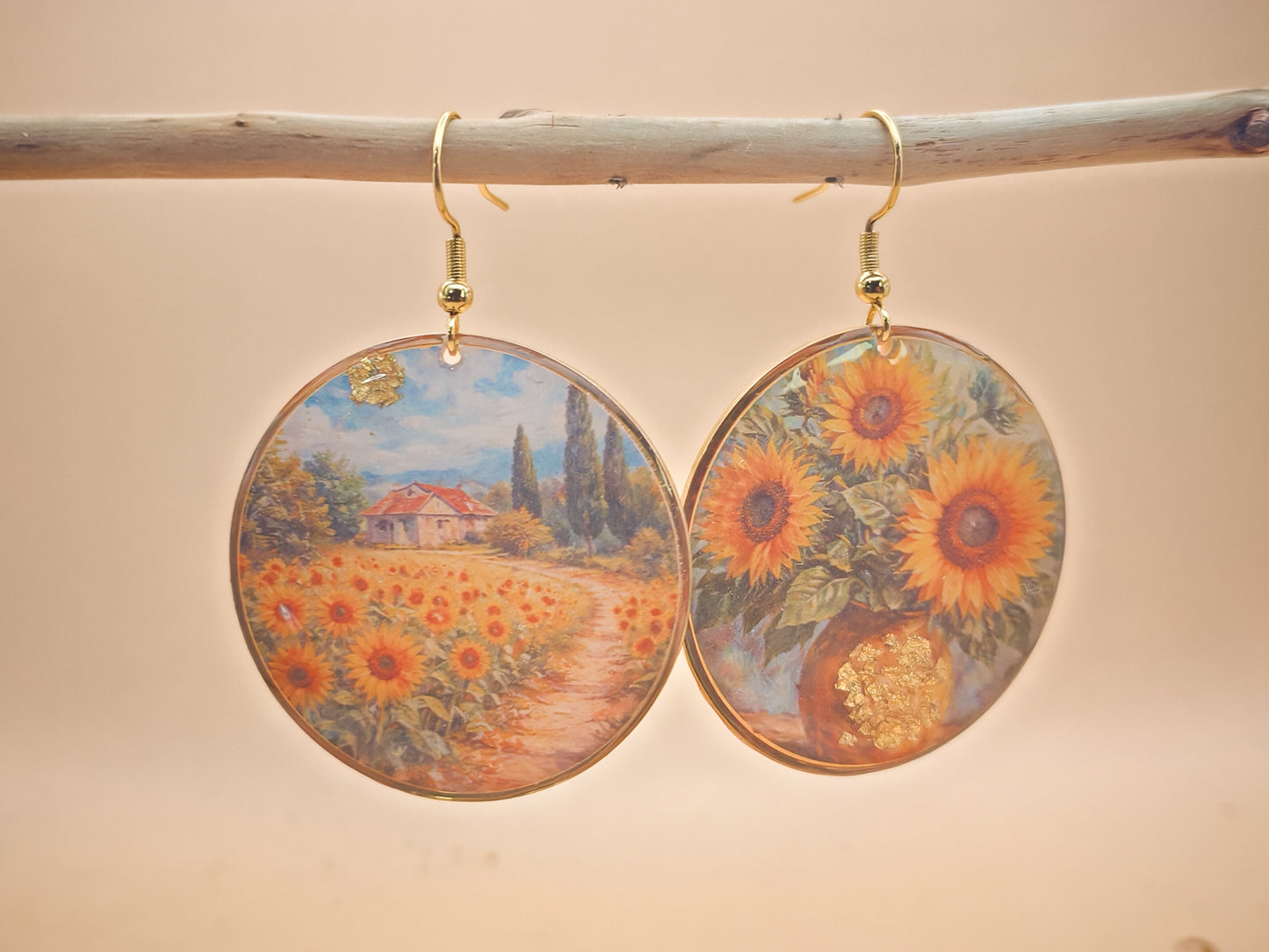 Boucles d’oreilles Monet – Tournesols d’Été