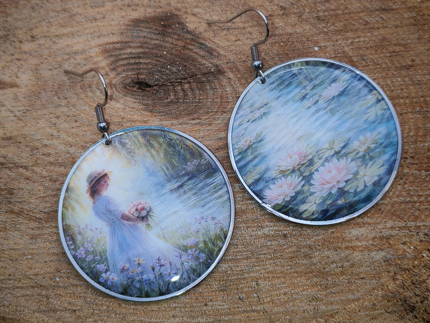 Boucles d’oreilles Monet – Matin sur les Nymphéas