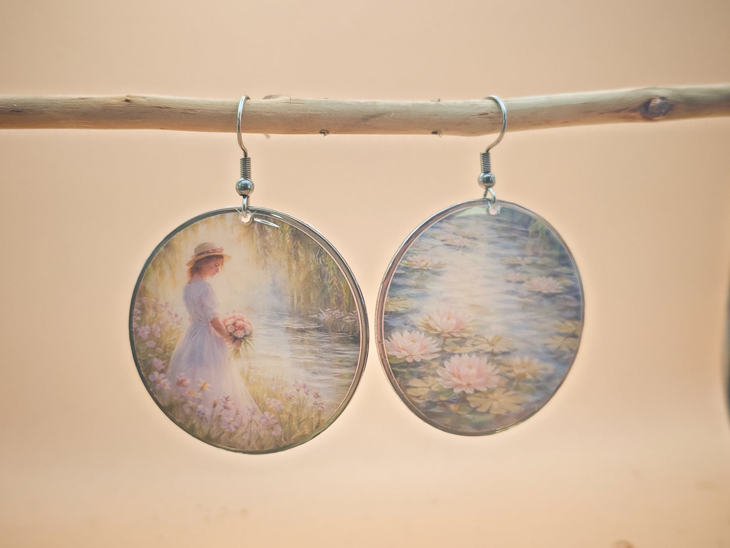 Boucles d’oreilles Monet – Matin sur les Nymphéas
