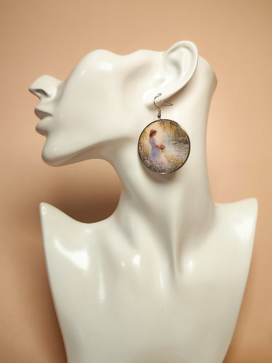 Boucles d’oreilles Monet – Matin sur les Nymphéas