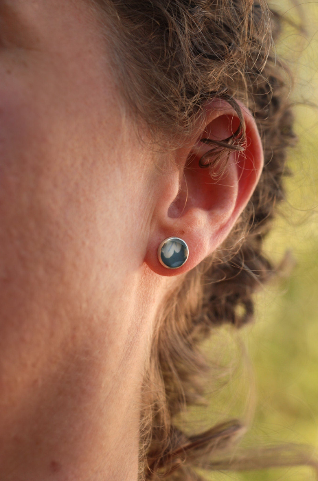 Clous cabochon de 8 mm – Turquoise pure