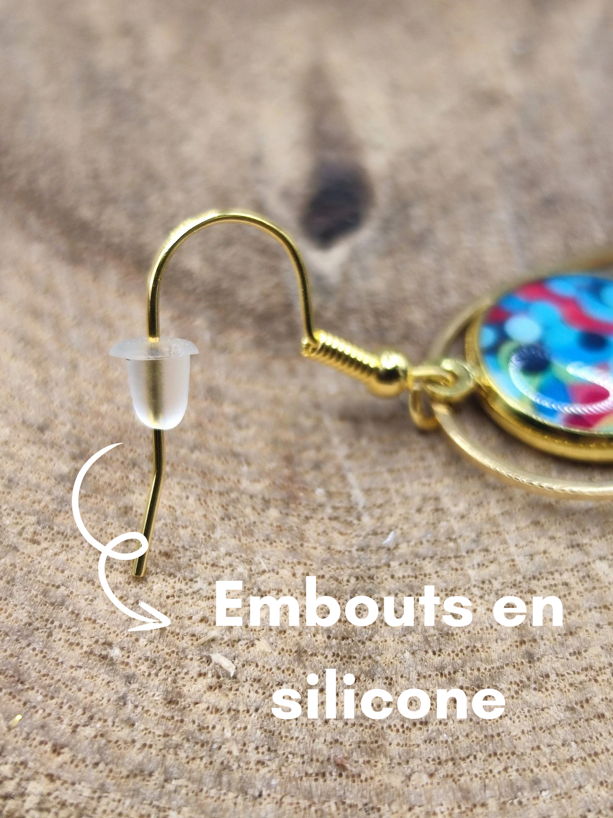 Boucles d’oreilles – Paisley délicat sur lagon turquoise