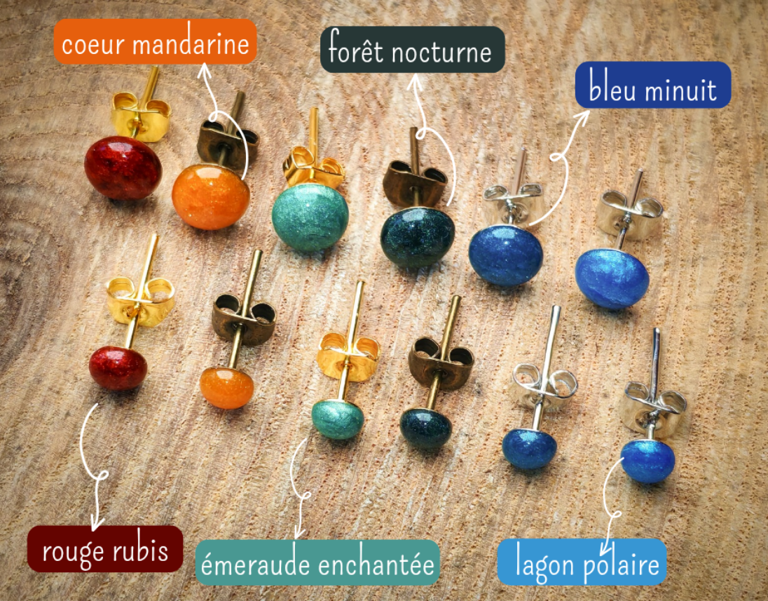 Clous d'oreilles - Reflets précieux