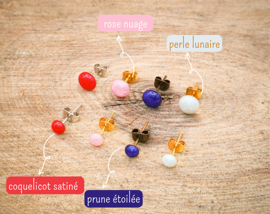 Clous d'oreilles - Reflets précieux