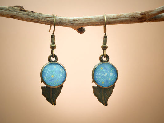 Boucles d’oreilles – Bleu des prés