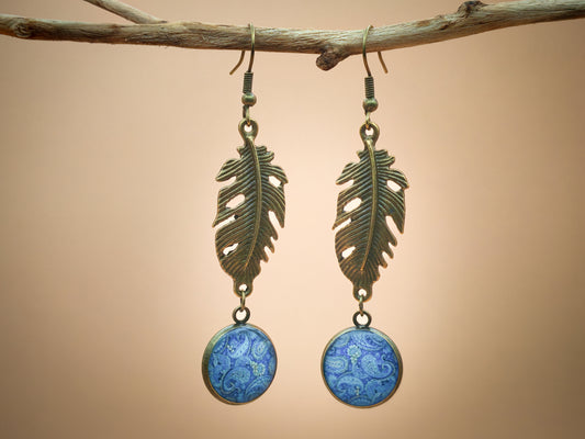 Boucles d’oreilles – Plumes orientales
