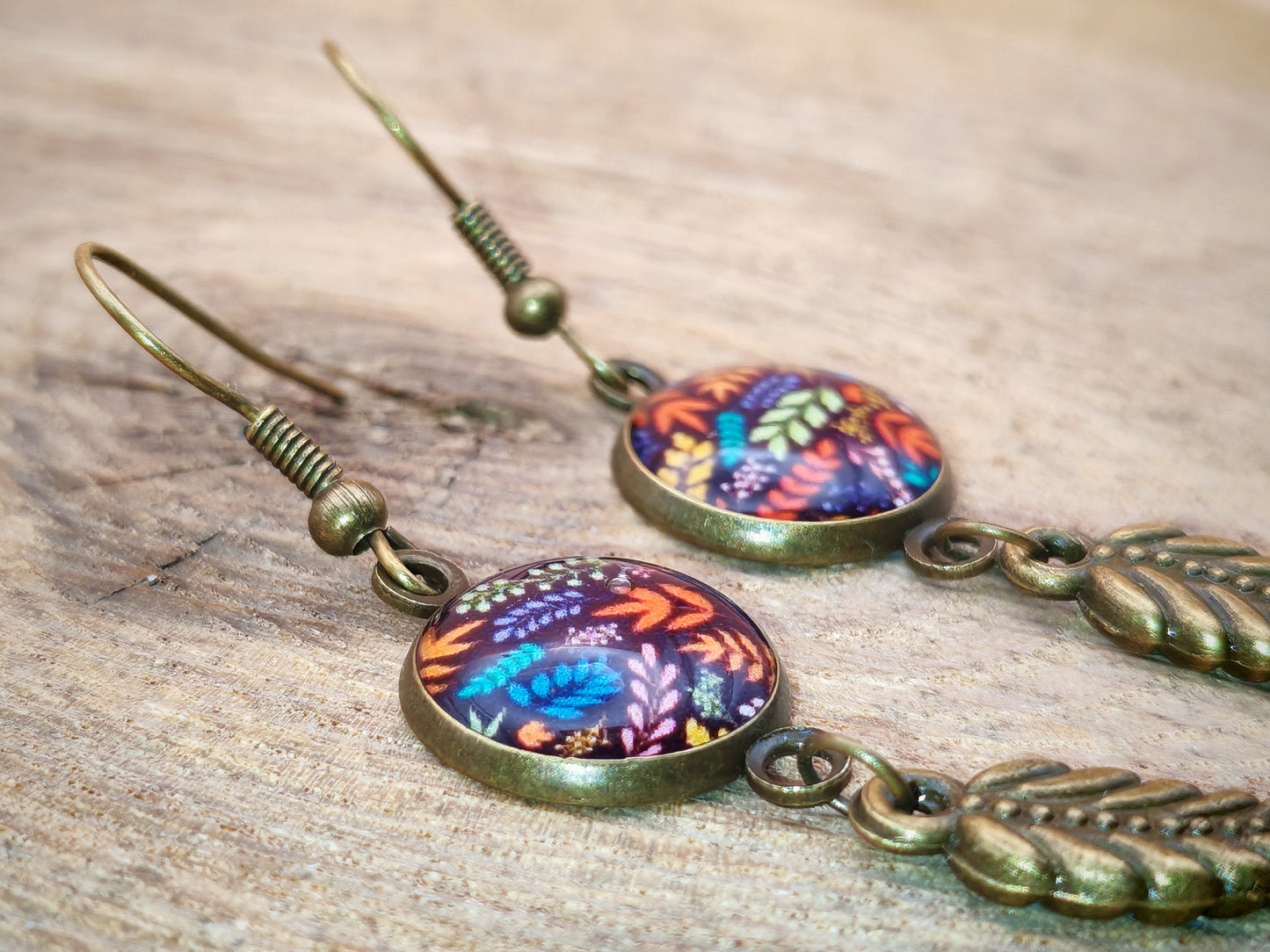 Boucles d’oreilles – Clairière flamboyante