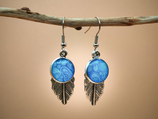 Boucles d’oreilles – Brume indigo