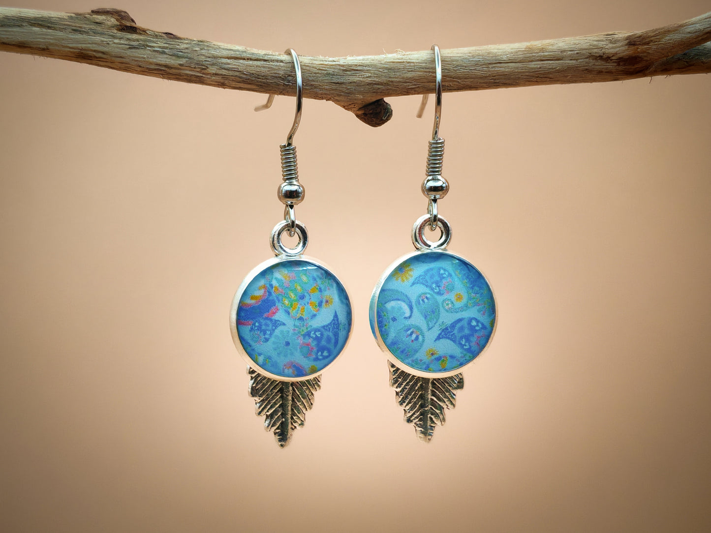 Boucles d’oreilles – Bleu tendre