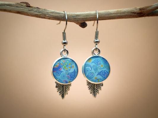 Boucles d’oreilles – Bleu tendre
