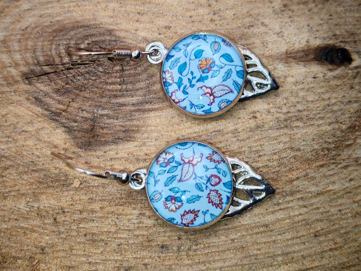 Boucles d’oreilles – Porcelaine fleurie
