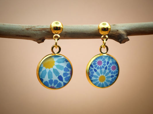 Boucles d’oreilles – Mosaïque solaire