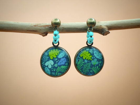 Boucles d’oreilles – Clairière turquoise