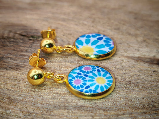 Boucles d’oreilles – Mosaïque solaire