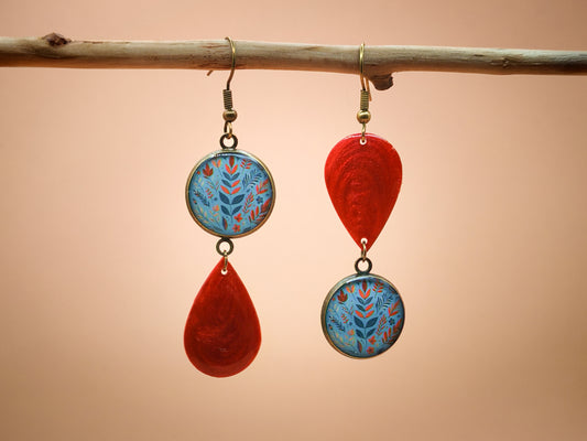 Boucles d’oreilles – Flammes végétales