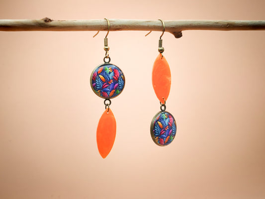 Boucles d’oreilles – Forêt flamboyante