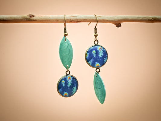 Boucles d’oreilles – Regard de paon