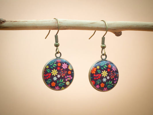 Boucles d’oreilles – Jardin flamboyant