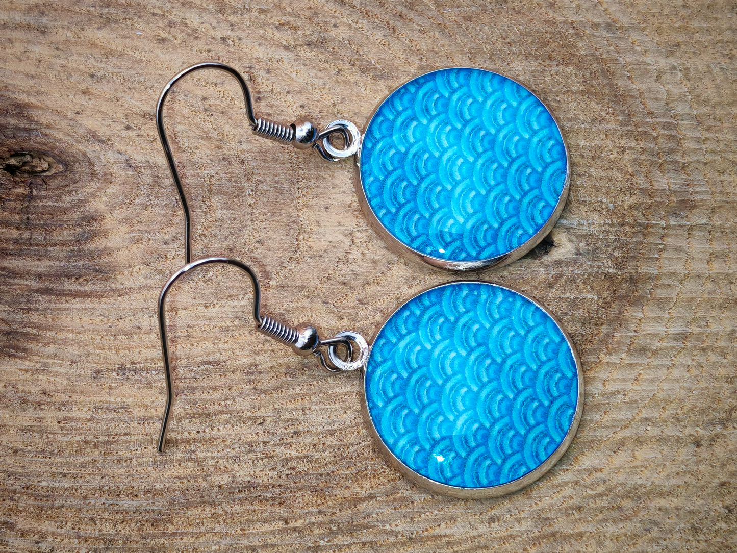 Boucles d’oreilles – Écume bleue