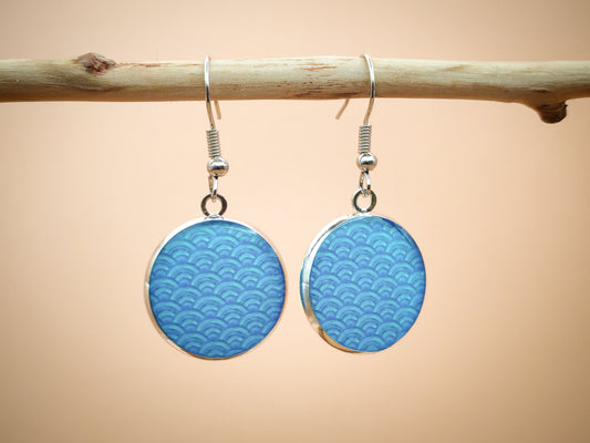 Boucles d’oreilles – Écume bleue