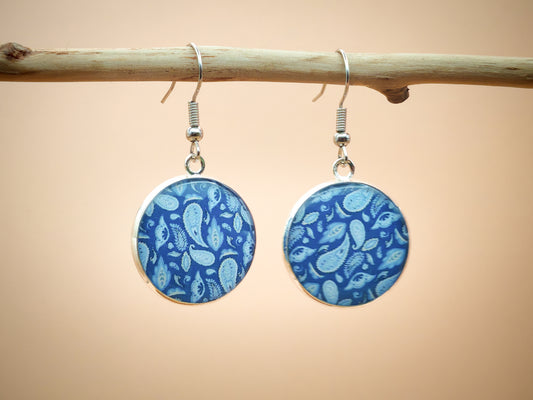 Boucles d’oreilles – Gouttes d’Indigo